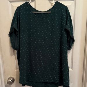 SHEIN Dark Green Short Sleeve Top